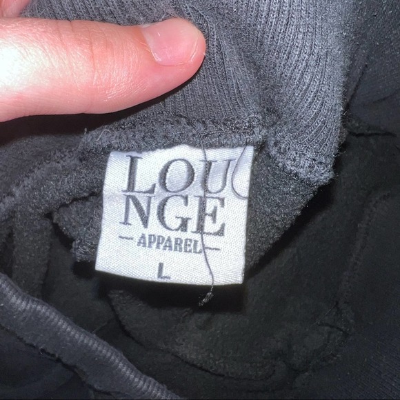 Lounge Apparel Logo Sweat Shorts Pajamas Sleep Black Loungewear L - Picture 4 of 6